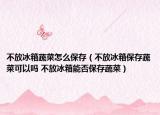 不放冰箱蔬菜怎么保存（不放冰箱保存蔬菜可以嗎 不放冰箱能否保存蔬菜）
