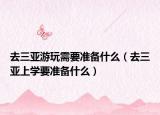 去三亞游玩需要準備什么（去三亞上學要準備什么）