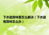 下水道異味重怎么解決（下水道有異味怎么辦）