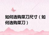 如何選購菜刀尺寸（如何選購菜刀）