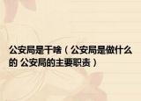 公安局是干啥（公安局是做什么的 公安局的主要職責(zé)）