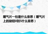 暖氣片一柱是什么意思（暖氣片上的旋鈕0到5什么意思）