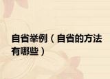 自省舉例（自省的方法有哪些）