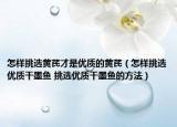 怎樣挑選黃芪才是優(yōu)質(zhì)的黃芪（怎樣挑選優(yōu)質(zhì)干墨魚 挑選優(yōu)質(zhì)干墨魚的方法）