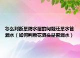 怎么判斷是防水層的問題還是水管漏水（如何判斷花灑頭是否漏水）