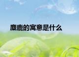 麋鹿的寓意是什么