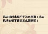 洗衣機(jī)脫水脫不干怎么回事（洗衣機(jī)洗衣桶不轉(zhuǎn)是怎么回事呢）