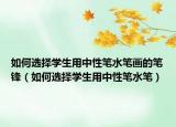 如何選擇學(xué)生用中性筆水筆畫的筆鋒（如何選擇學(xué)生用中性筆水筆）