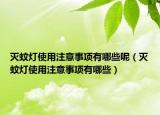 滅蚊燈使用注意事項有哪些呢（滅蚊燈使用注意事項有哪些）