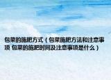 包菜的施肥方式（包菜施肥方法和注意事項(xiàng) 包菜的施肥時(shí)間及注意事項(xiàng)是什么）