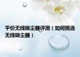 平價(jià)無(wú)線吸塵器評(píng)測(cè)（如何挑選無(wú)線吸塵器）
