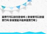 富貴竹可以放在臥室嗎（臥室里可以放富貴竹嗎 臥室里能不能養(yǎng)富貴竹呢）