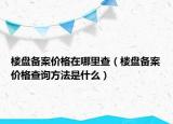 樓盤備案價(jià)格在哪里查（樓盤備案價(jià)格查詢方法是什么）