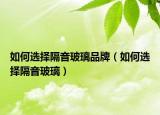 如何選擇隔音玻璃品牌（如何選擇隔音玻璃）