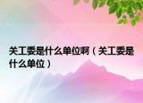 關(guān)工委是什么單位啊（關(guān)工委是什么單位）