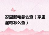 家里漏電怎么查（家里漏電怎么查）