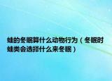 蛙的冬眠算什么動物行為（冬眠時蛙類會選擇什么來冬眠）