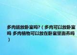 多肉能放臥室嗎?（多肉可以放臥室嗎 多肉植物可以放在臥室里面養(yǎng)嗎）