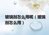 玻璃刮怎么用呢（玻璃刮怎么用）