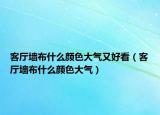 客廳墻布什么顏色大氣又好看（客廳墻布什么顏色大氣）
