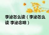李泌怎么讀（李泌怎么讀 李泌念啥）