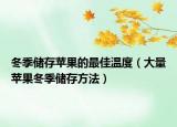 冬季儲存蘋果的最佳溫度（大量蘋果冬季儲存方法）