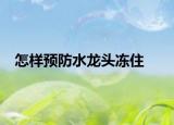 怎樣預防水龍頭凍住