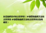 絲瓜施肥技術(shù)和注意事項(xiàng)（水培植物施肥方法和注意事項(xiàng) 水培植物施肥方法和注意事項(xiàng)分別有哪些）