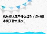 烏絲檀木屬于什么級別（烏絲檀木屬于什么檔次）