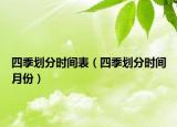 四季劃分時(shí)間表（四季劃分時(shí)間月份）