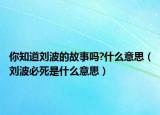 你知道劉波的故事嗎?什么意思（劉波必死是什么意思）