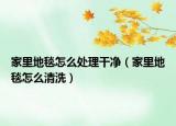 家里地毯怎么處理干凈（家里地毯怎么清洗）