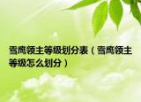 雪鷹領(lǐng)主等級劃分表（雪鷹領(lǐng)主等級怎么劃分）