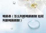 鴨腸串（怎么判斷鴨腸新鮮 如何判斷鴨腸新鮮）
