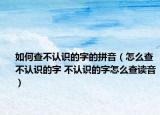 如何查不認(rèn)識(shí)的字的拼音（怎么查不認(rèn)識(shí)的字 不認(rèn)識(shí)的字怎么查讀音）