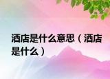 酒店是什么意思（酒店是什么）