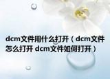 dcm文件用什么打開（dcm文件怎么打開 dcm文件如何打開）