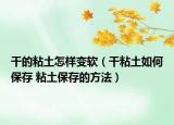 干的粘土怎樣變軟（干粘土如何保存 粘土保存的方法）