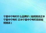 寧夏中寧枸杞什么品牌好（如何挑選正宗寧夏中寧枸杞 正宗寧夏中寧枸杞應(yīng)該如何挑選）