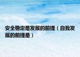 安全穩(wěn)定是發(fā)展的前提（自我發(fā)展的前提是）