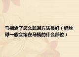 馬桶堵了怎么疏通方法最好（鋼絲球一般會堵在馬桶的什么部位）