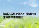 瓷磚怎么維護保養(yǎng)?（瓷磚的日常保養(yǎng)方法有哪些）