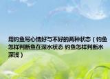 用釣魚寫心情好與不好的兩種狀態(tài)（釣魚怎樣判斷魚在深水狀態(tài) 釣魚怎樣判斷水深淺）