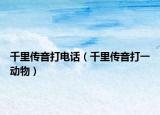 千里傳音打電話（千里傳音打一動物）