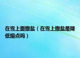 在雪上面撒鹽（在雪上撒鹽是降低熔點嗎）