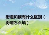 街道和鎮(zhèn)有什么區(qū)別（街道怎么填）