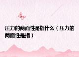 壓力的兩面性是指什么（壓力的兩面性是指）