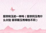 翡翠和玉的一樣嗎（翡翠同玉有什么分別 翡翠跟玉有哪些不同）