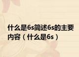 什么是6s簡(jiǎn)述6s的主要內(nèi)容（什么是6s）