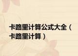 卡路里計(jì)算公式大全（卡路里計(jì)算）